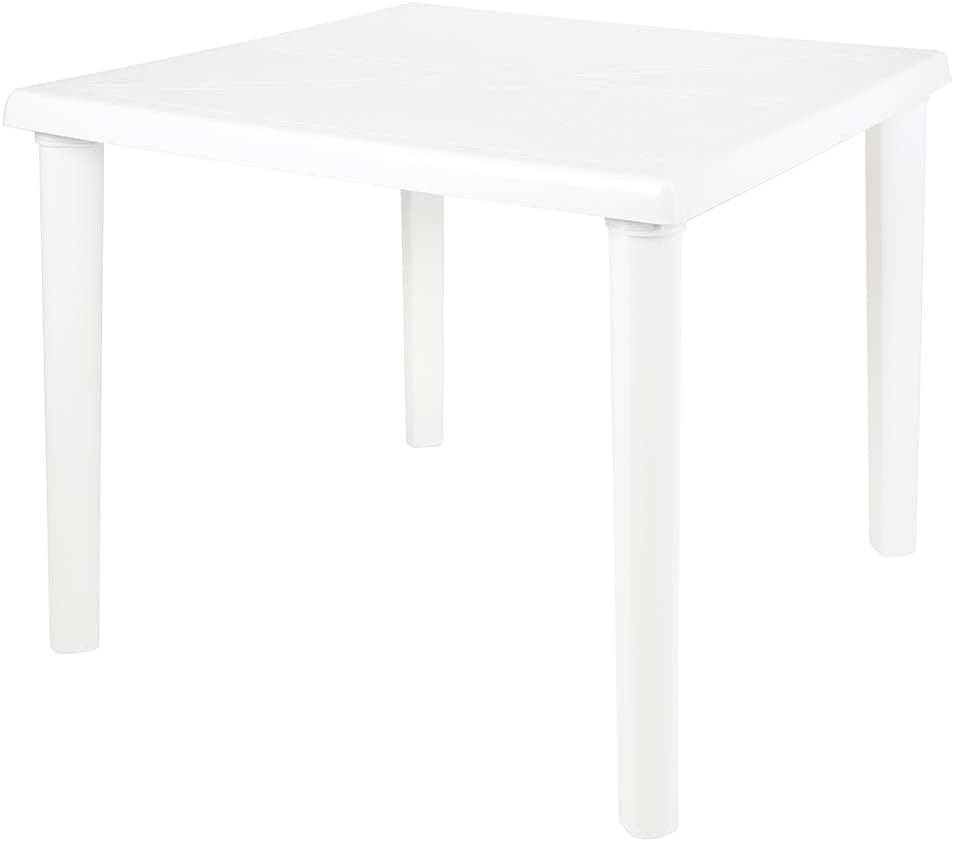 Mor - Mesa Plástica Desmontável Quadrada Branca