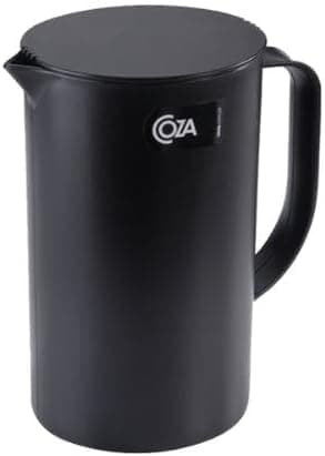 Jarra com Tampa, 1 L, Preto, Coza, Casual