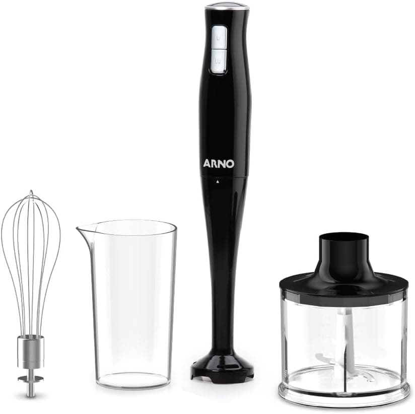 Mixer Arno TurboMix Pro 400W MX31, 3 em 1 com Processador de 600ml, Batedor para Claras e Copo Medidor de 500ml, Versátil, Potente e Prático, 220V
