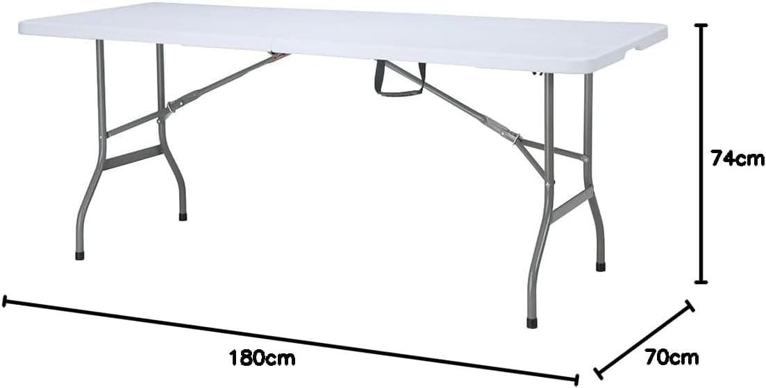 NTK, Mesa Dobrável 1,80m x 70cm em Polietileno Alta Densidade, para Camping e Eventos, Robust - Imagem 3