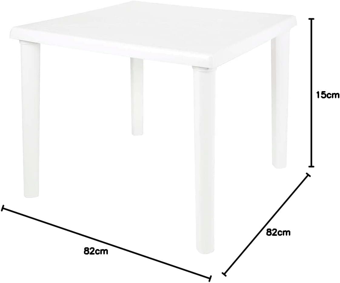 Mor - Mesa Plástica Desmontável Quadrada Branca - Imagem 4