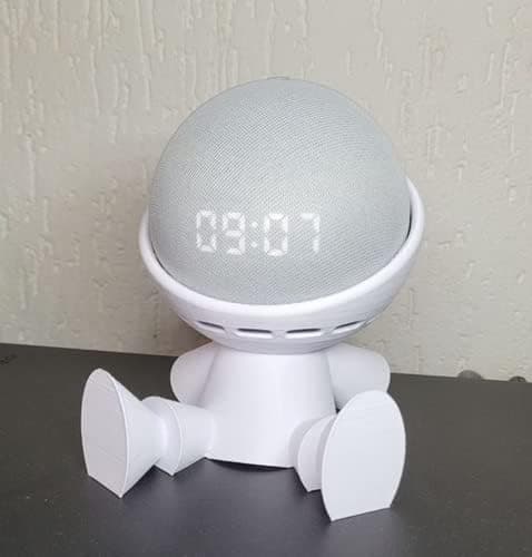 Suporte Para Echo Dot 4 e 5 Alexa Robo Sentado COR:BRANCO - Imagem 4