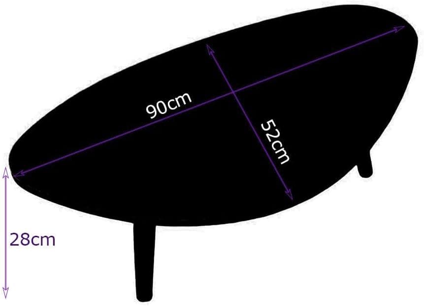 Mesa de Centro Orgânica Pés Palito em Madeira 90x52cm Mel - Imagem 4