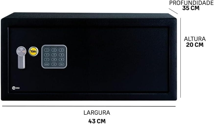 Yale 05550000-3, Cofre Value Laptop, Preto - Imagem 3