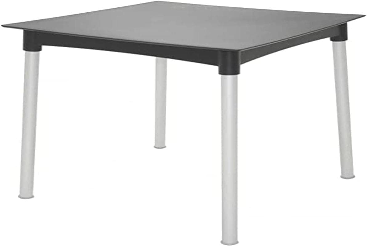 Mesa Tramontina Diana Summa em Polipropileno Preto com Pernas de Alumínio Anodizado