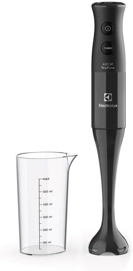 Mixer de mão Electrolux Preto 400W com Tecnologia TruFlow 1 velocidade função turbo EIB05 220V