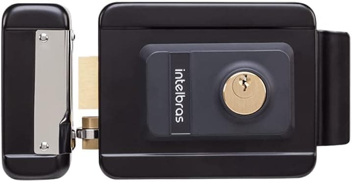 Fechadura Elétrica de Sobrepor Fixo FX 2000 UN Preto Intelbras