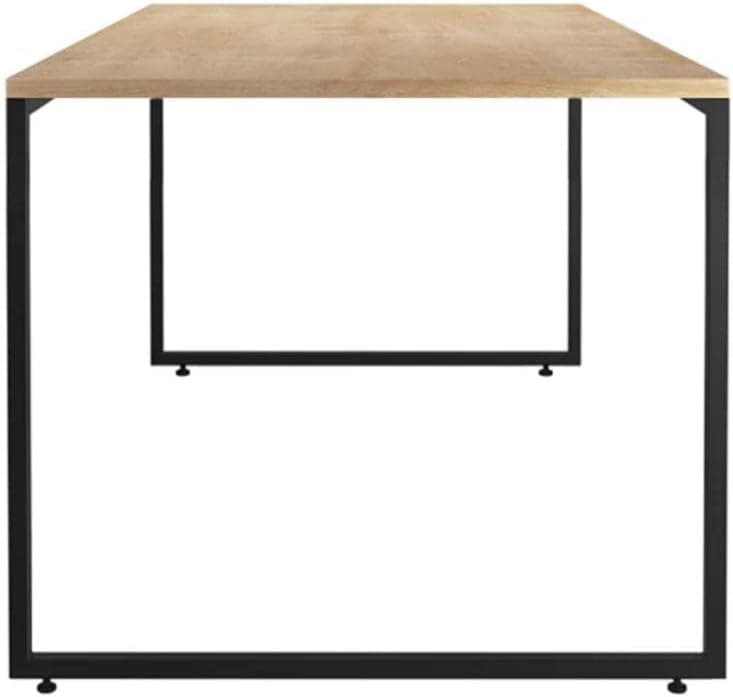 Mesa de Jantar Tampo em BP de 30mm Porto Espresso Móveis Natura/Preto