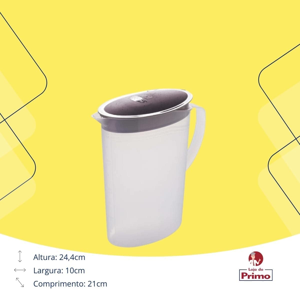 Jarra Com Tampa Articulável 2 L Plasútil - Imagem 4