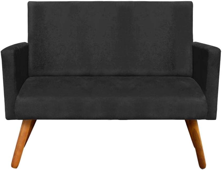 Sofá Retrô Namoradeira Nina 2 Lugares Suede - D'Rossi