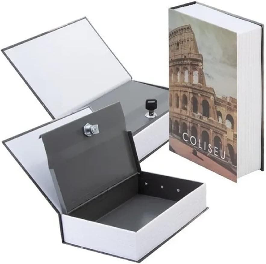 Livro Cofre Com Chave De Metal - Capa Coliseu 24 X 16 Cm - Coliseu
