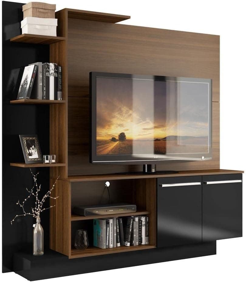 Multimóveis Estante Home Theater P/TV até 55 Pol. Denver Madeirado/Preto