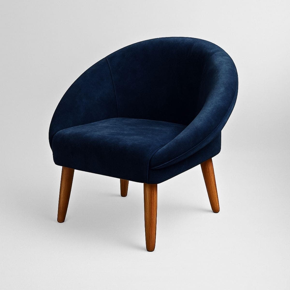 Poltrona Confortável para Sala de Estar Moderna Resistente Tecido Veludo MOBLAN decor (Azul)