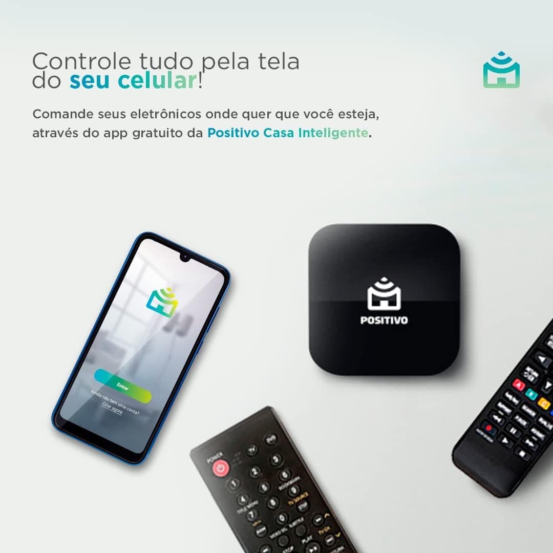 Kit Casa Conectada Positivo Casa Inteligente, 3 Itens (1x Smart Controle Universal, 1x Smart Plug Wi-Fi, 1x Smart Lâmpada Wi-Fi), Bivolt, Compatível com Alexa e Google Assistente - Imagem 3