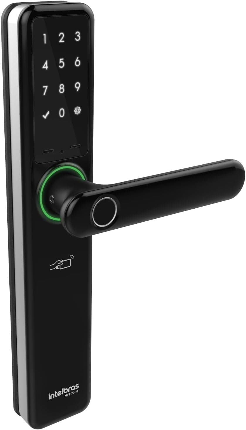 Fechadura Inteligente de Embutir com Maçaneta MFR 7000 Preto Intelbras - Imagem 3