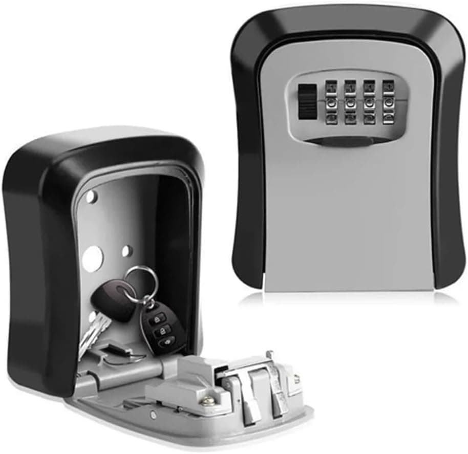 Mini Cofre Caixa De Guarda Chaves Segredo – Cofre com Senha para Parede com Capacidade Para Até 6 Chaves - FlySea