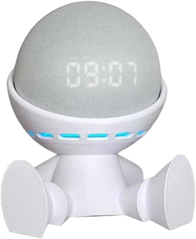 Suporte Para Echo Dot 4 e 5 Alexa Robo Sentado COR:BRANCO