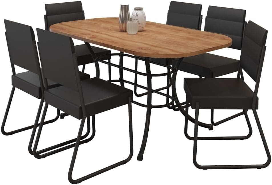 Conjunto Sala de Jantar com Mesa e 6 Cadeiras Fenix Carraro - Imagem 3