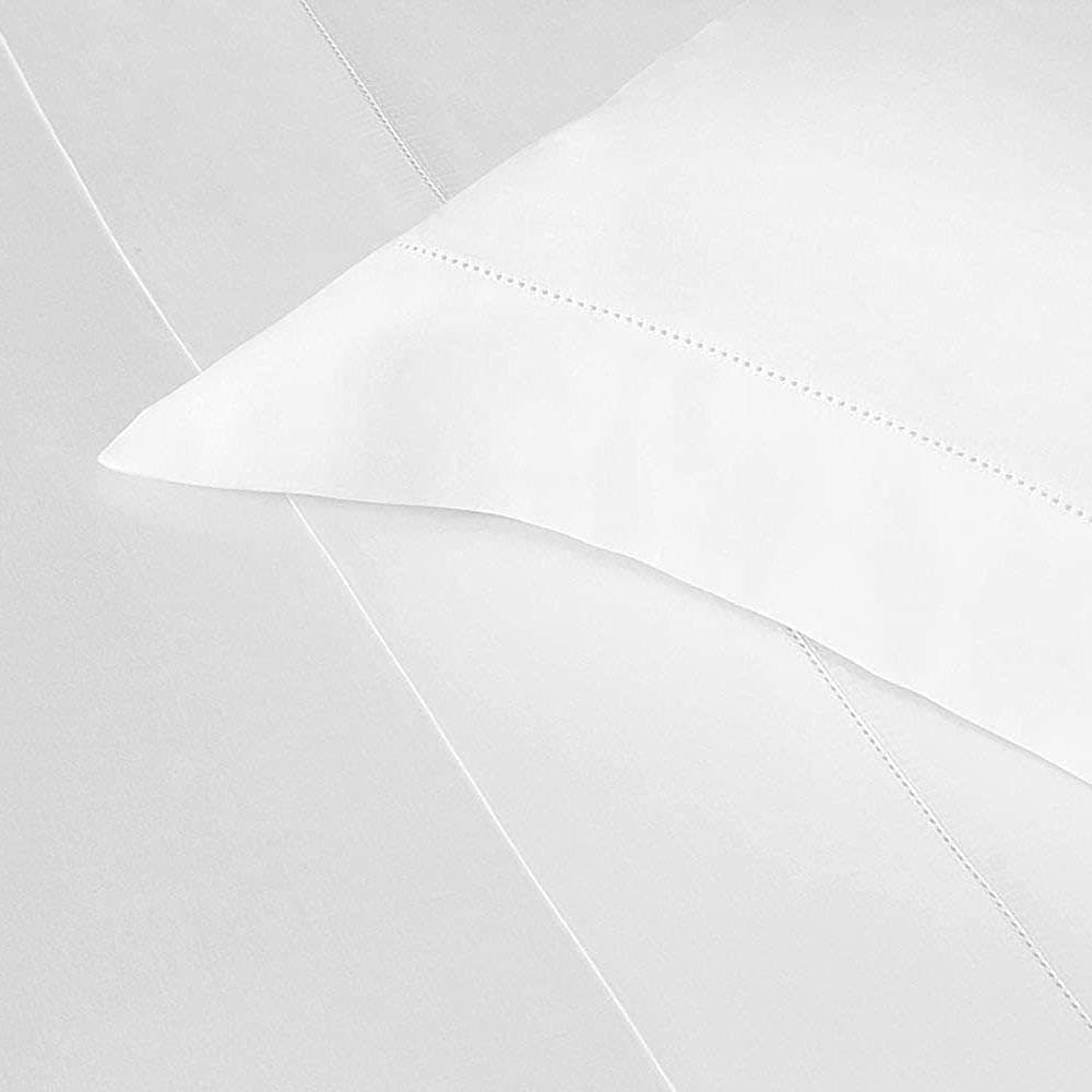 Buddemeyer Jogo de Cama King Cetim 300 Fios Buddemeyer Bud Vision New Colors II 100% Algodão Penteado Branco 4 peças - Imagem 4