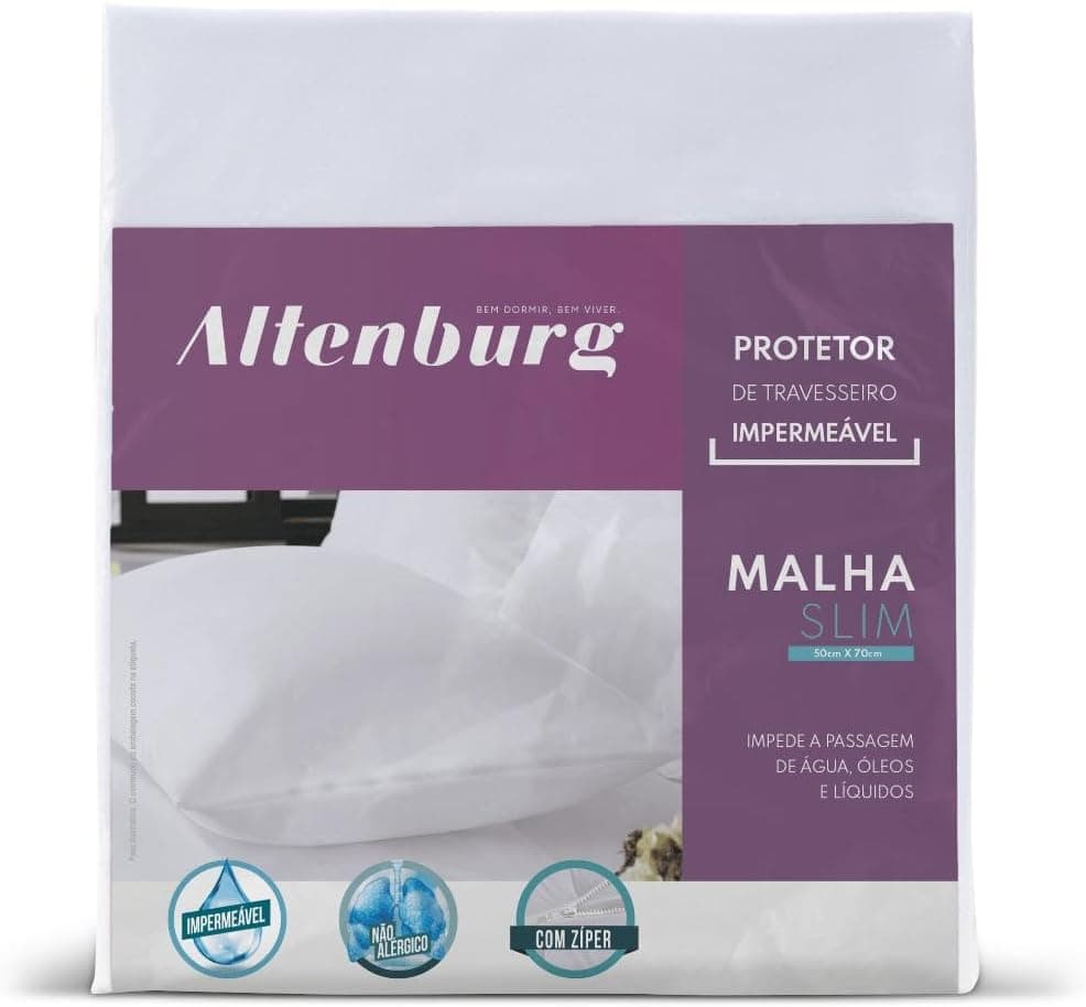 Protetor de Travesseiro Malha Slim 50x70cm - Altenburg / Branco