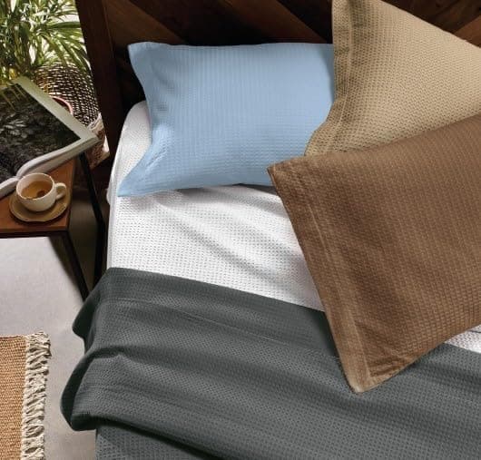 Colcha 100% Algodão Piquet Gênova Teka Luxo (BRANCO, CASAL) - Imagem 3