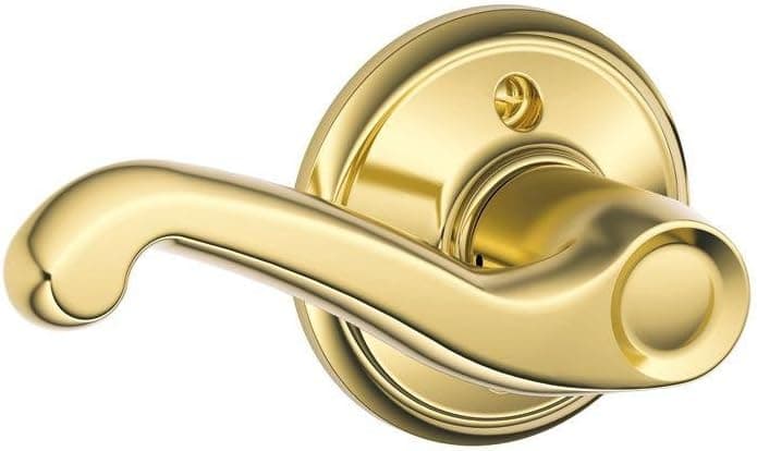 Schlage F170FLA605 (LH) Flair Left Falmy, Latão Brilhante