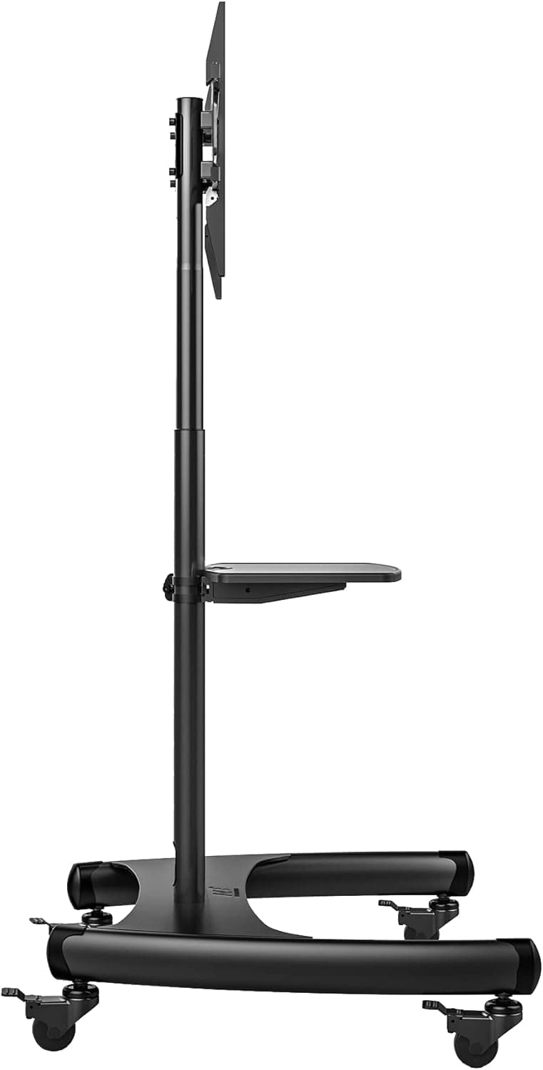 Suporte Pedestal com Rodízios, Altura Regulável de 112cm a 152cm, TVs a Partir de 32", Bandeja para Notebook, A06V6_PRO, ELG - Imagem 4