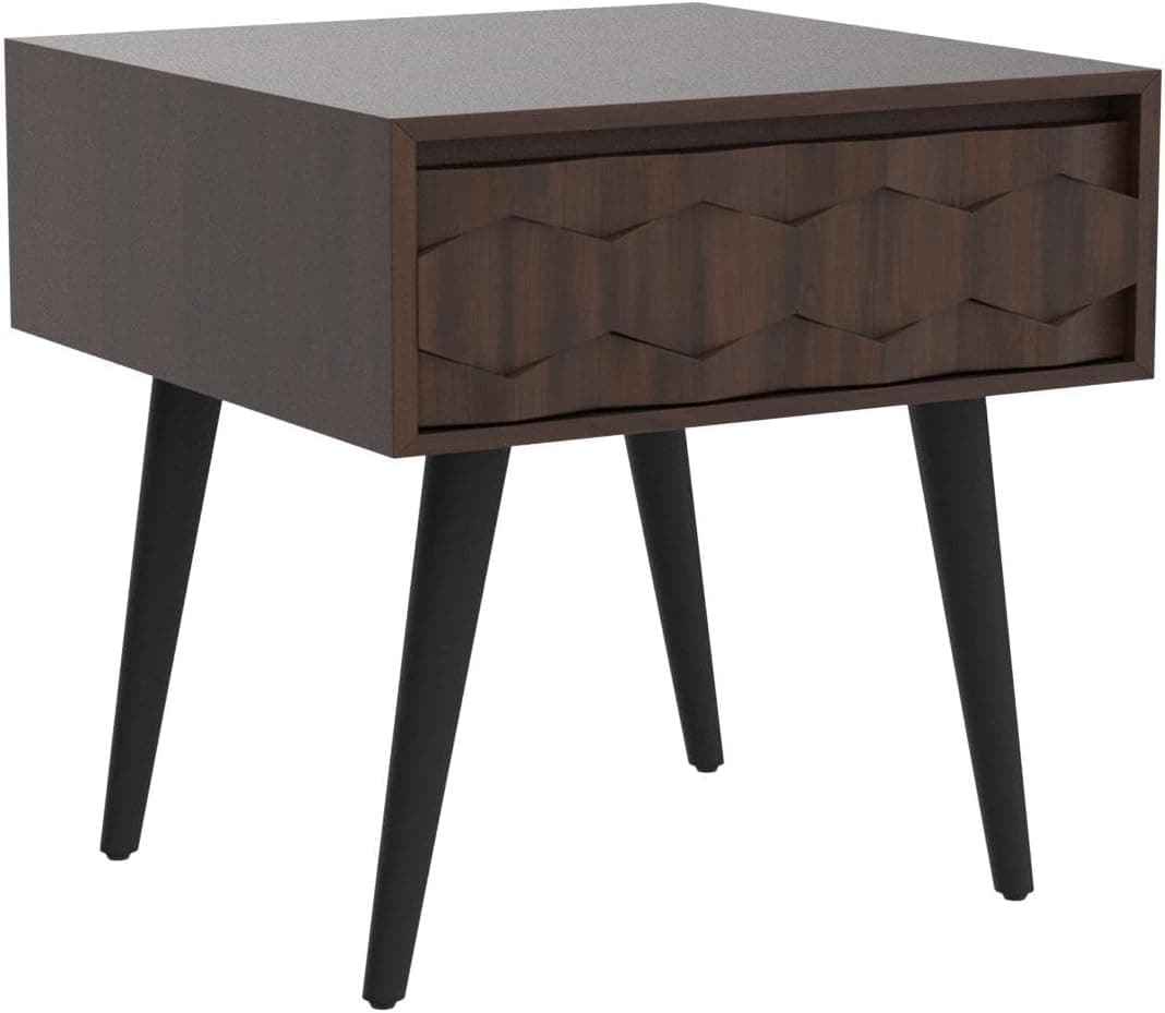 Bme Mesa de cabeceira Georgina com 1 nogueira, 110 cm C x 39 cm L x 80 cm A - Imagem 4