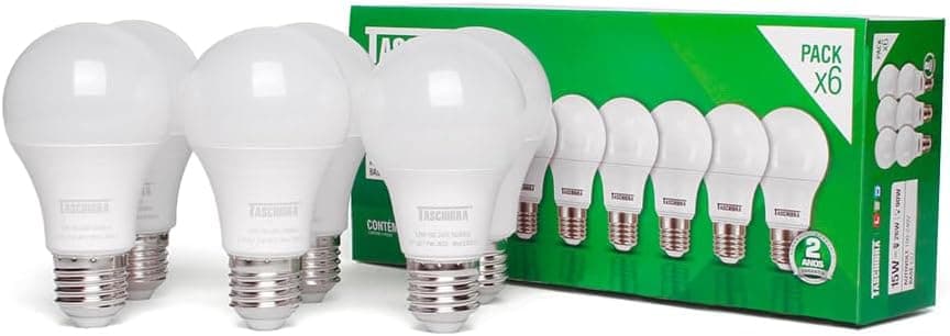 Kit 6 Lâmpadas Led Taschibra TKL 80 12W E27 Bivolt