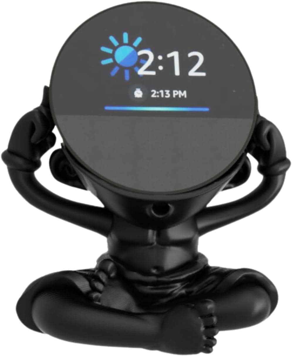 Splin Suporte Base De Mesa compatível com Alexa Smart Speaker Echo Spot - Modelo Guru Spot (preto)