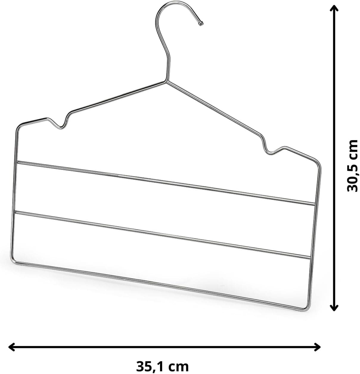 Cabide Triplo Calça, 35cm, Cromado, Arthi - Imagem 4