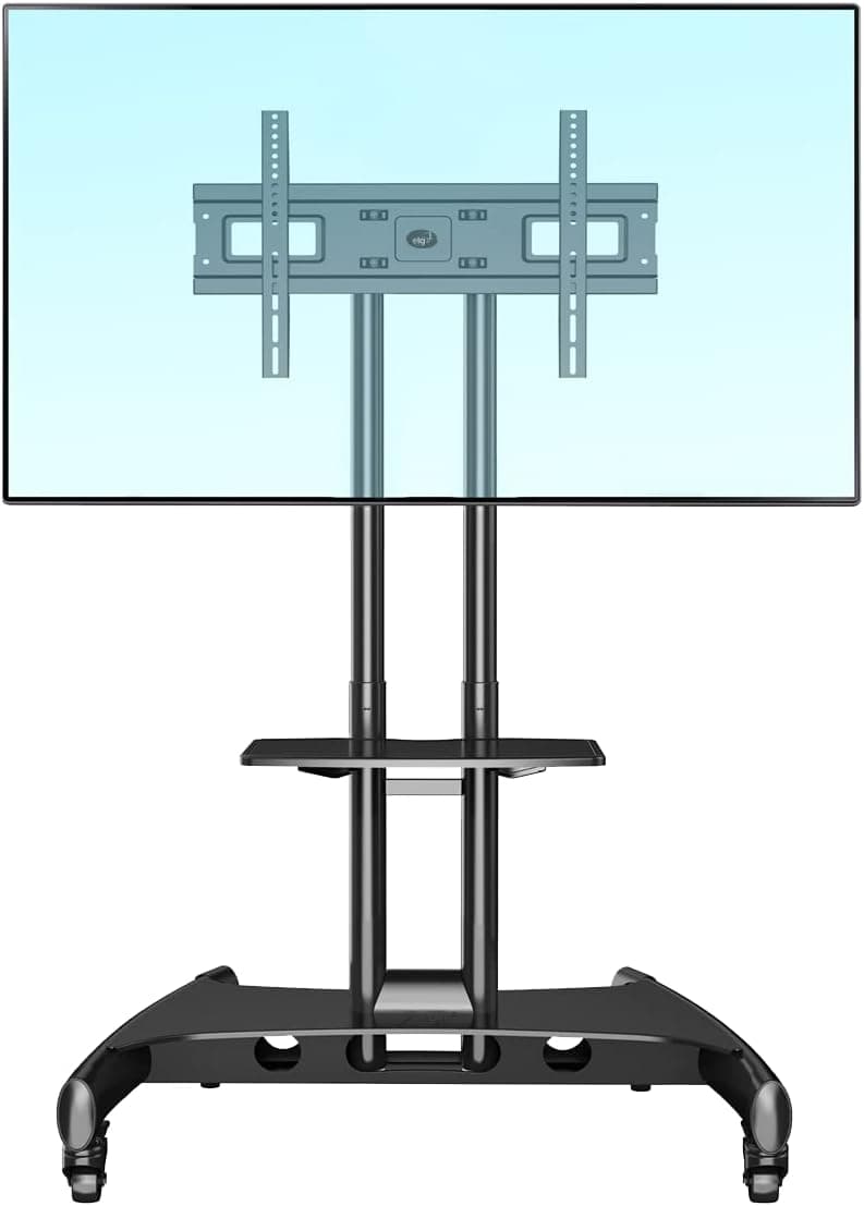 Suporte Pedestal com Rodízios, Altura Regulável de 112cm a 152cm, TVs a Partir de 32", Bandeja para Notebook, A06V6_PRO, ELG - Imagem 3