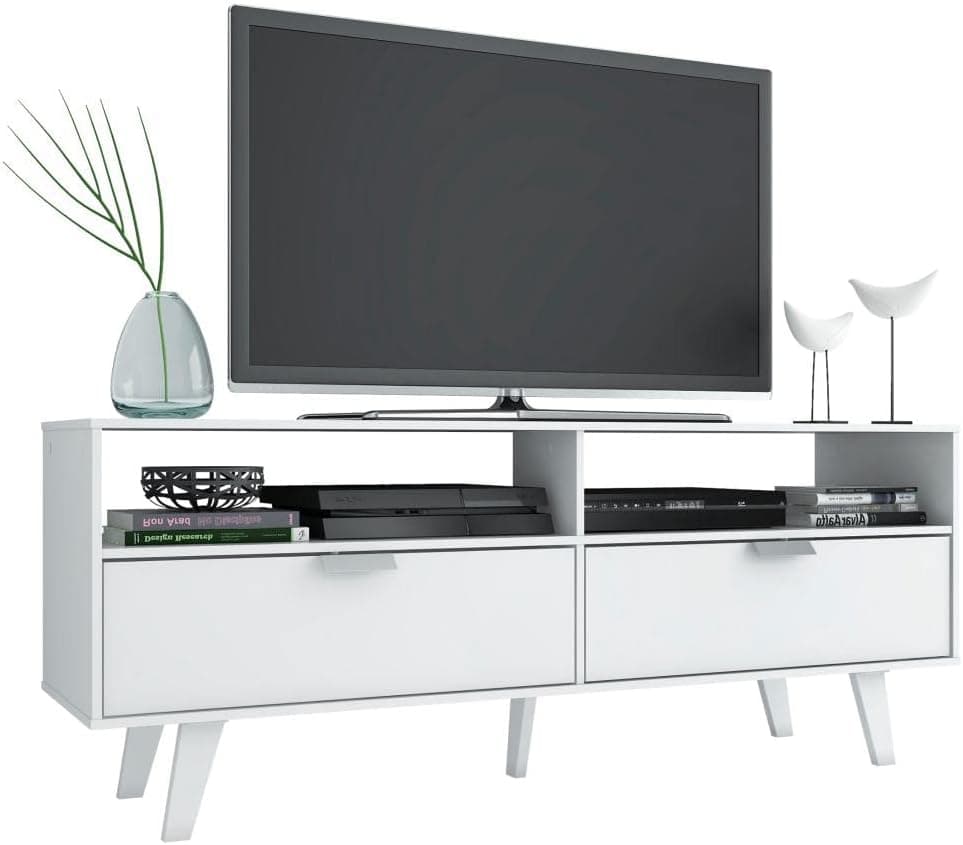 Rack para TV até 55 Polegadas Madesa Oslo com 2 Portas - Branco