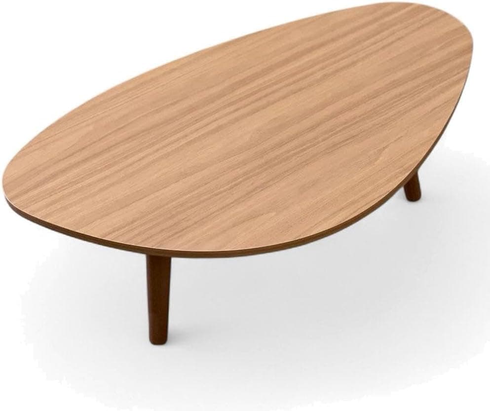 Mesa de Centro Orgânica Pés Palito em Madeira 90x52cm Mel - Imagem 2