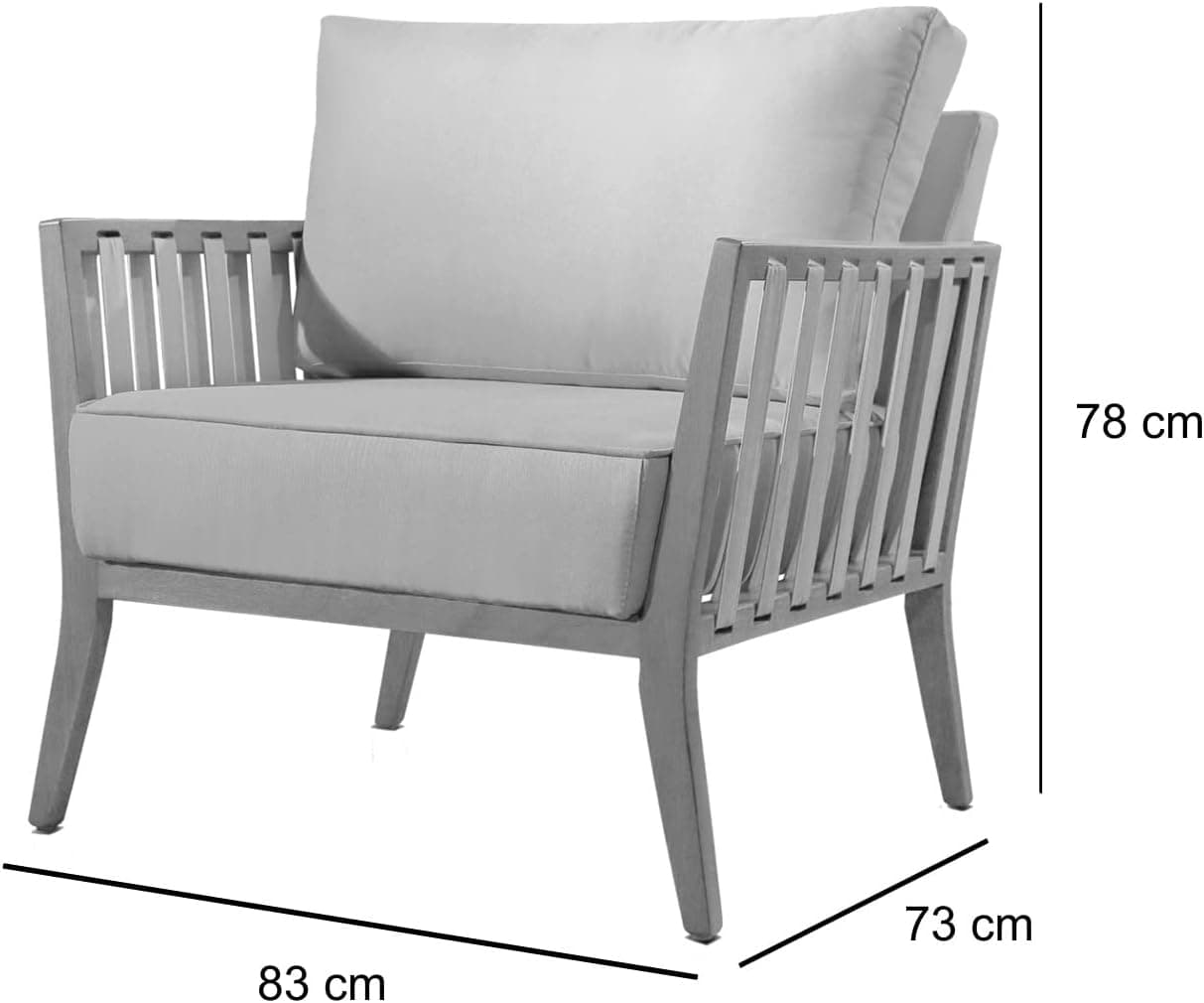 Poltrona Jade Linho Agarb Decor Cor:Linho Azul - Imagem 3