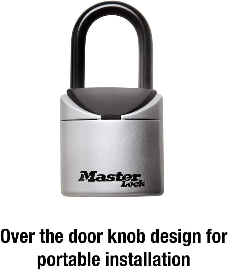 Master Lock Cofre com cofre para chave portátil de sua própria combinação, 6 cm de largura, 5406D, preto, cinza - Imagem 4