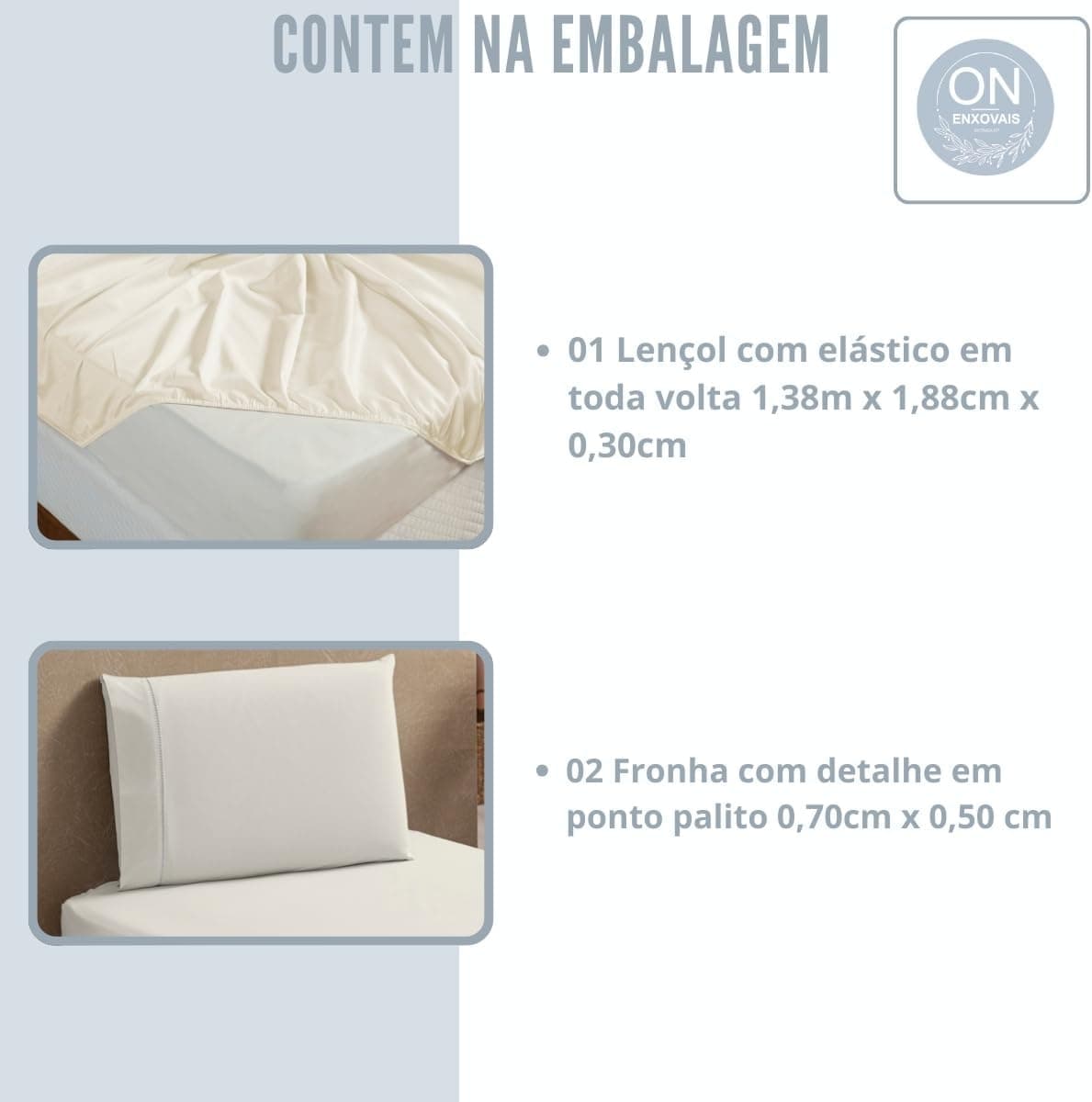 Jogo de lençol 400 fios Micropercal com elástico toque suave varios tamanhos (solteiro, casal, queen, King) (Branco, Casal) - Imagem 4