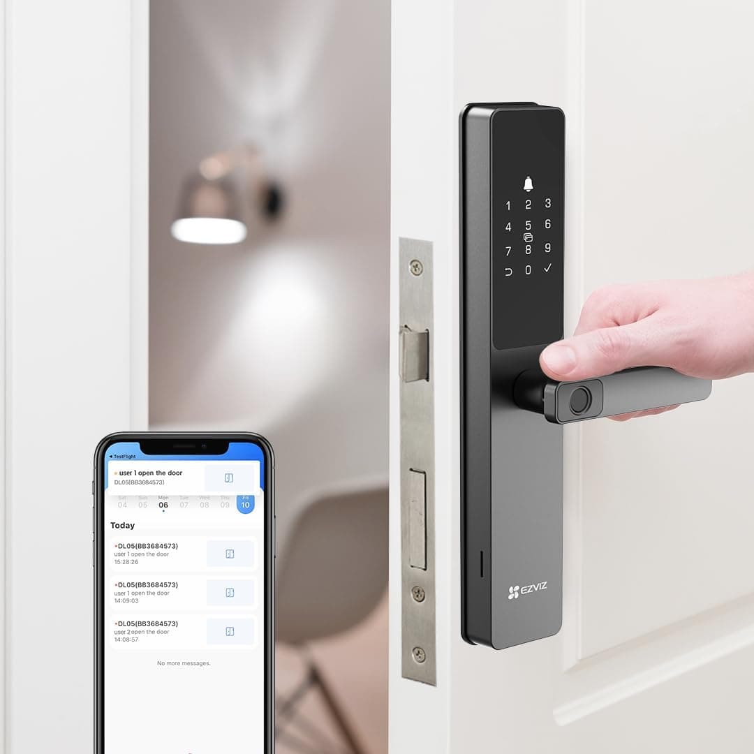 Fechadura digital Ezviz DL05 Wi-Fi BT inteligente código senha tag a prova d'água - Imagem 3
