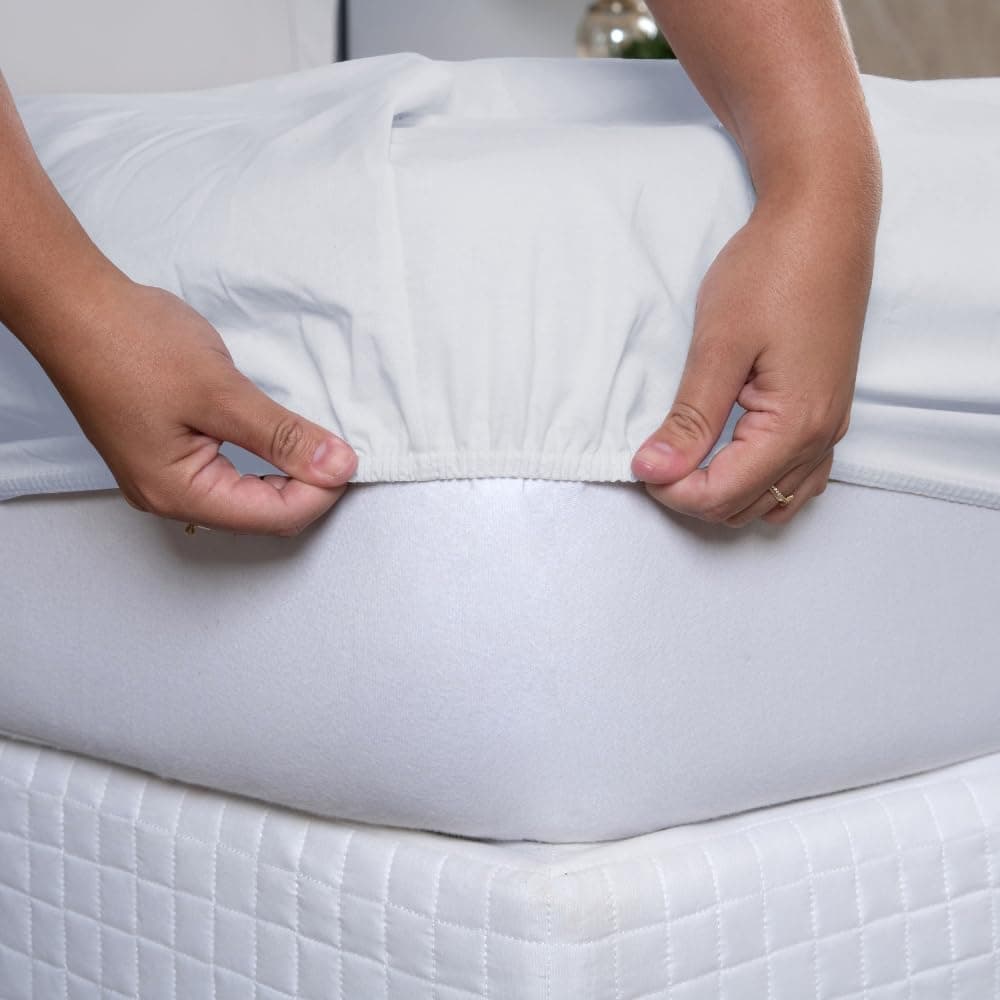 Jogo Lençol Percal 400 Fios Ponto Palito Cama Queen 4 peças (Branco) - Imagem 4