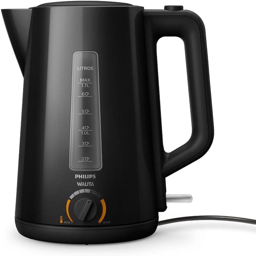 Chaleira elétrica Série 5000, Philips Walita, com função Mate, Preta, 1200W, 110v - RI9368/91