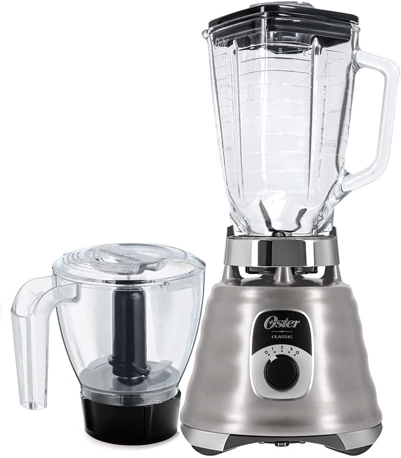 Kit New Osterizer Aço Escovado - Liquidificador e Base Processadora Oster - 127V