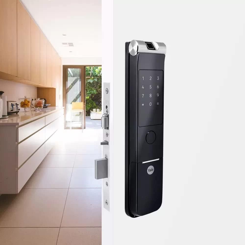 Fechadura Digital YMF 40A RL abre com Biometria e Senha - Trinco Rolete - Imagem 3