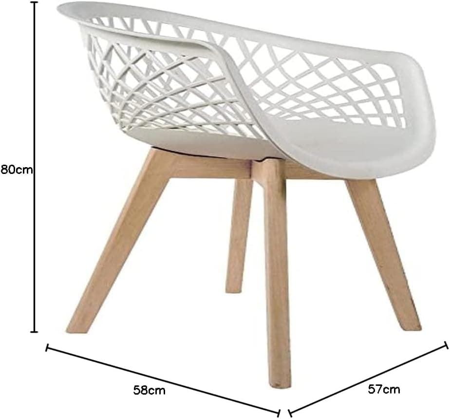 CADEIRA WEB WOOD CX 1 - PP BRANCO - Imagem 3