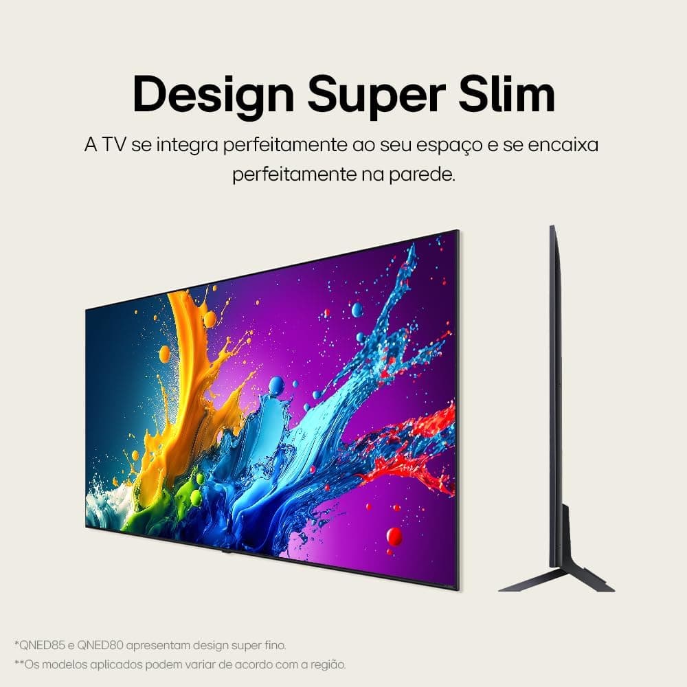 Smart TV LG 55" 4K QNED Processador a5 Ger7 AI Alexa/Chromecast Integrado e webOS 24-55QNED80TSA - Imagem 4
