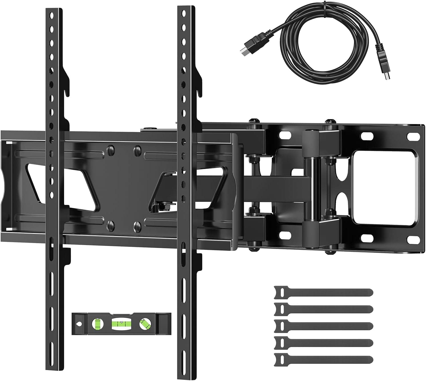 Simple Trending Suporte de parede de TV Full Motion para a maioria das TVs de 32 a 70 polegadas até 59,9 kg, suporte de TV com braços articulados duplos, serve em pinos de 40,6 cm, VESA máximo de 400