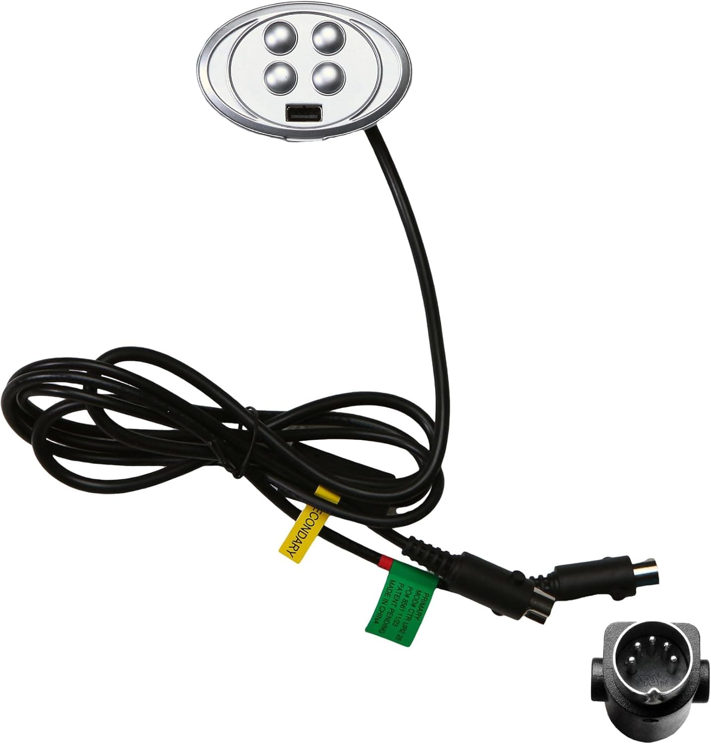 Uetmulik Sistema de Raffel para cadeira reclinável elétrica, 4 botões, 5 pinos, modelo de controle manual, CTR UR2 25, substituição com USB