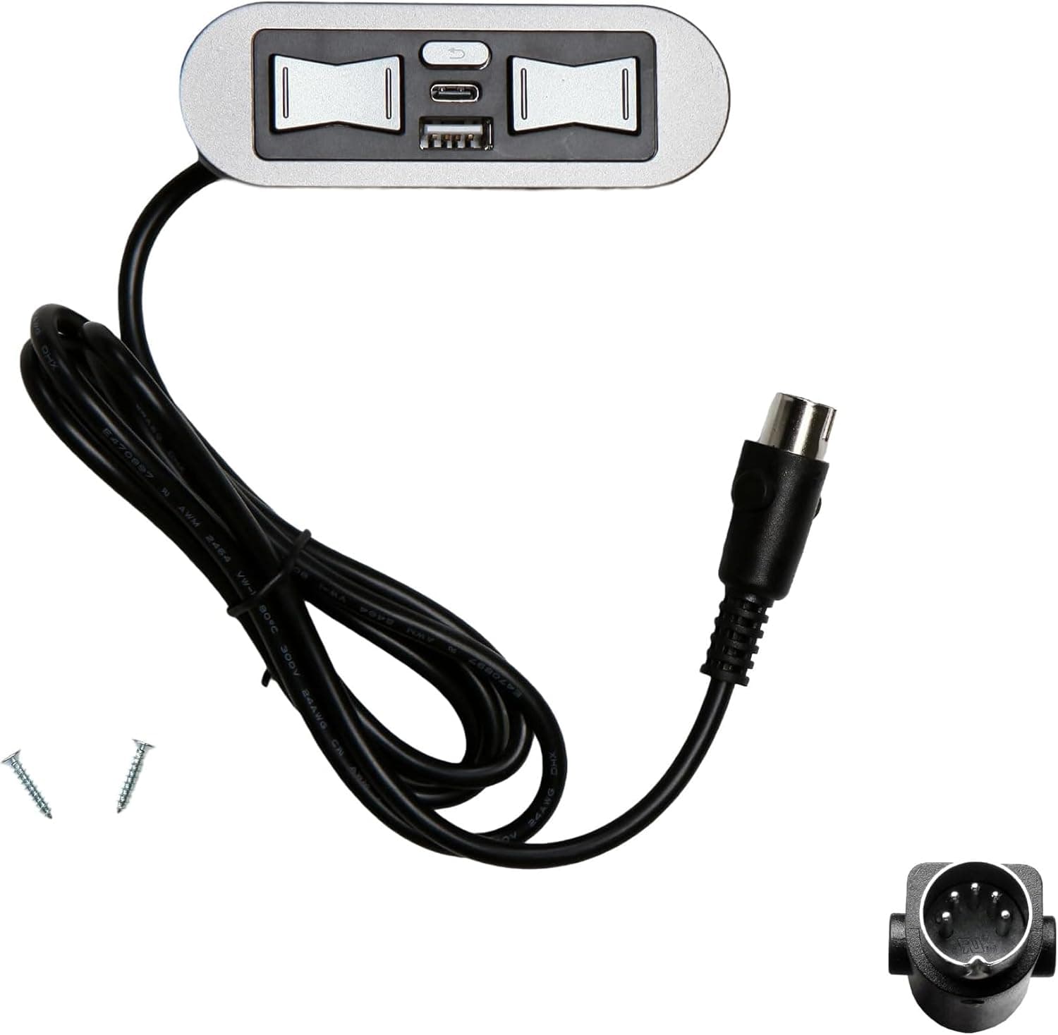 Uetmulik Poltrona reclinável elétrica Emomo 5 botões 5 pinos controle manual modelo HX90HU2 substituição com porta USB tipo A e C