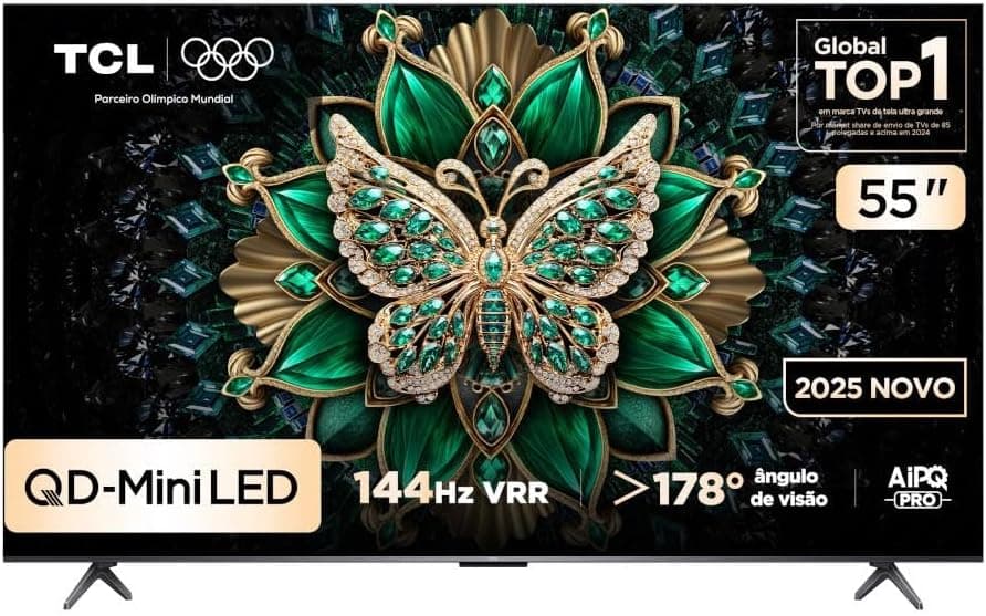 Smart TV TCL 55 Polegadas QLED Mini LED 4K C6K WiFi Bluetooth Google TV 4 HDMI 144Hz HDR10+ 55C6K - Imagem 3