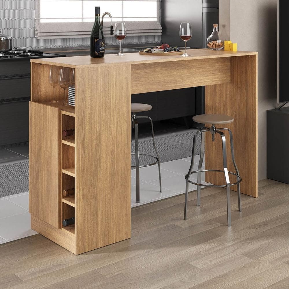Bancada Balcão/mesa de Cozinha com Adega Multimóveis Mp2144 - Imagem 3