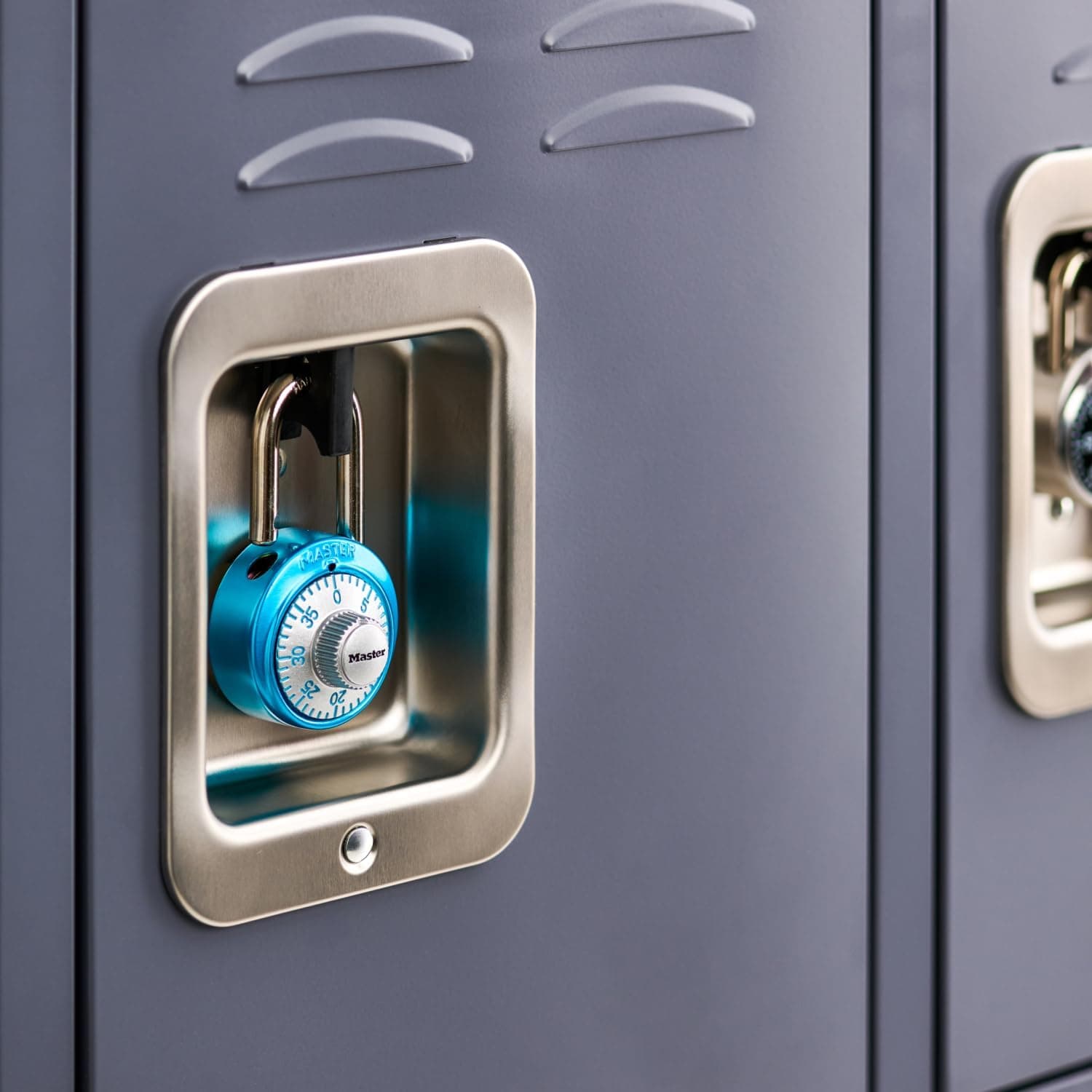 Master Lock 1561DLTBLU Locker Lock Cadeado combinado, 1 pacote, azul claro - Imagem 3